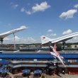 Die Concorde und die Tupolev TU-144, die beiden einzigen in Serie gebauten Überschall-Passagierflugzeuge, gemeinsam begehbar auf dem Museumsdach!